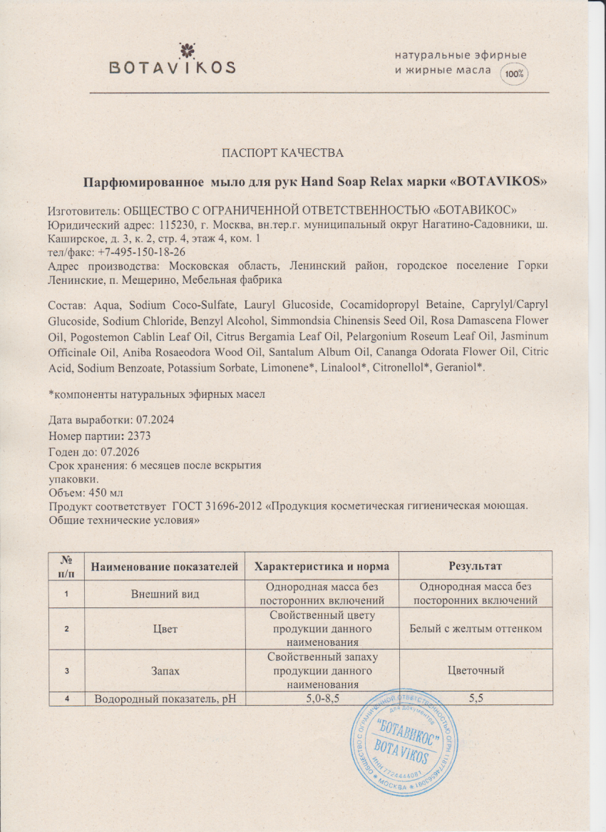Паспорт №072024
